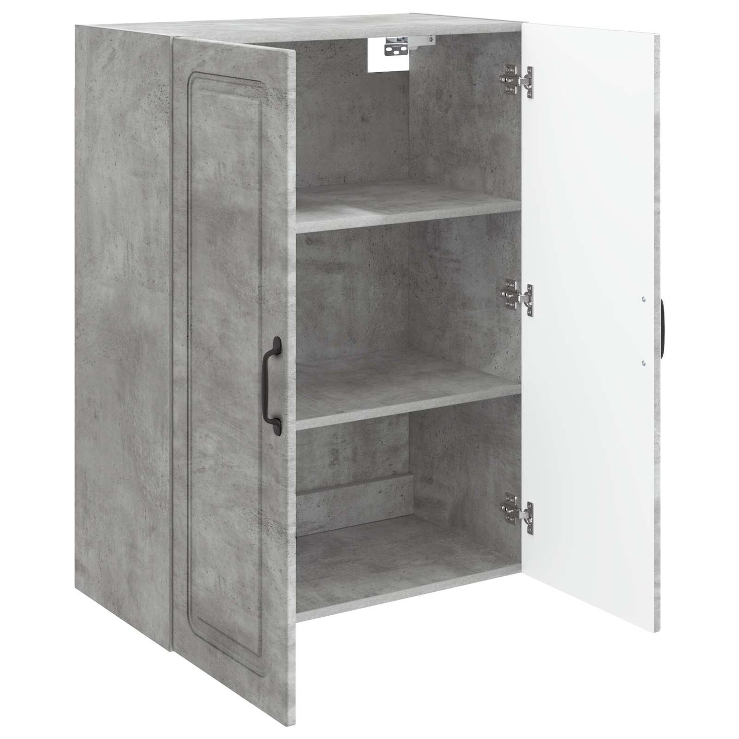 vidaXL Wall-Mounted Cabinet Concrete Grey 66 x 34.5 x 90 cm