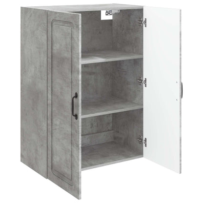 vidaXL Wall-Mounted Cabinet Concrete Grey 66 x 34.5 x 90 cm