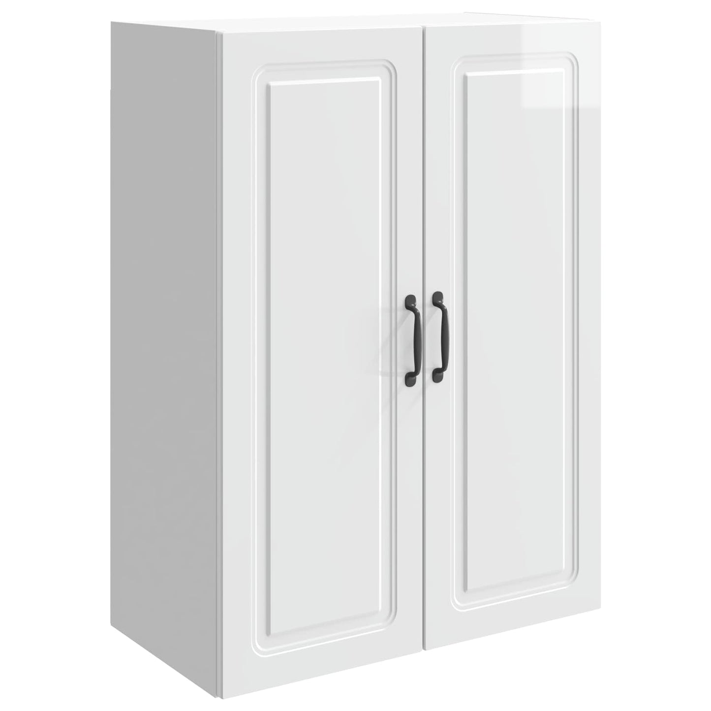 vidaXL Wall-Mounted Cabinet High Gloss White 66 x 34.5 x 90 cm