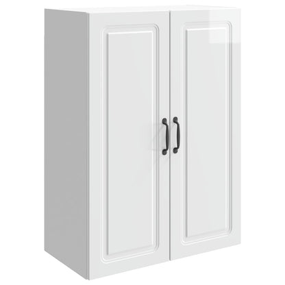 vidaXL Wall-Mounted Cabinet High Gloss White 66 x 34.5 x 90 cm