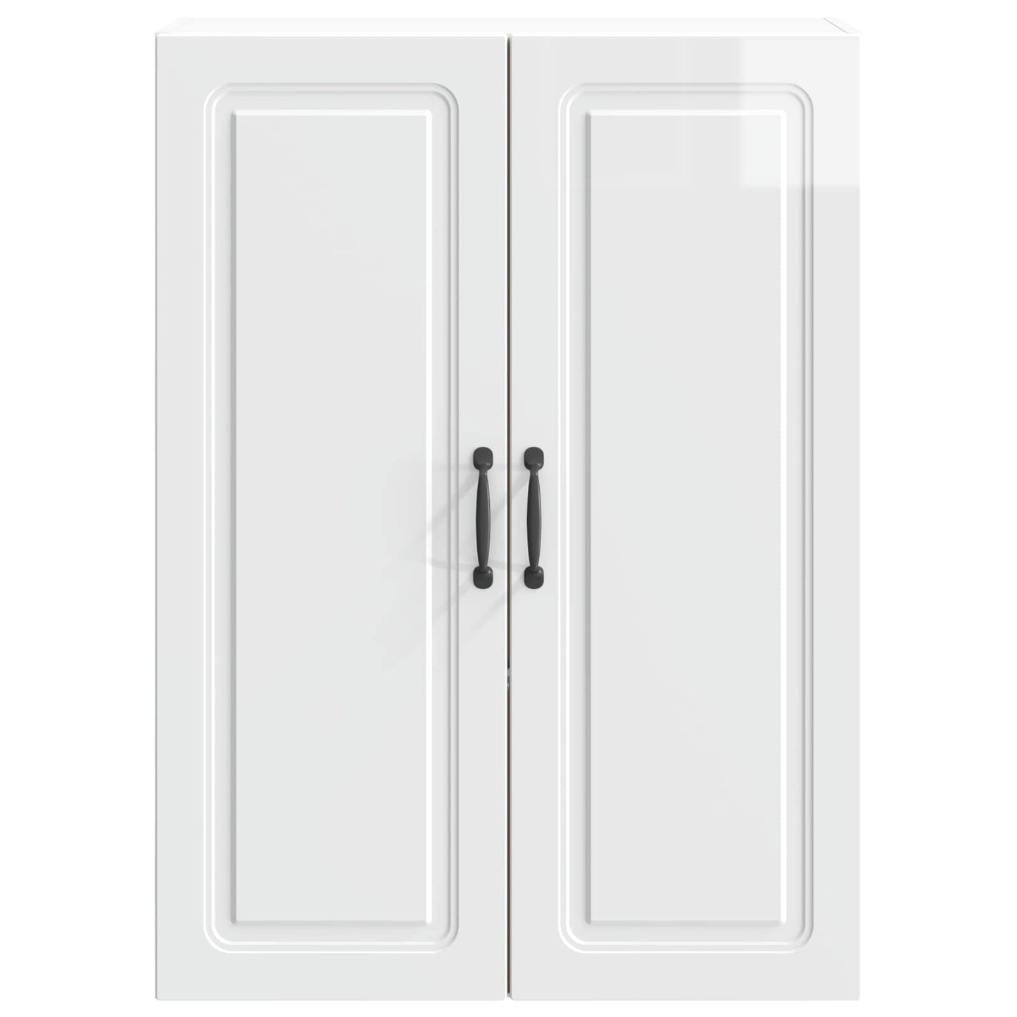vidaXL Wall-Mounted Cabinet High Gloss White 66 x 34.5 x 90 cm