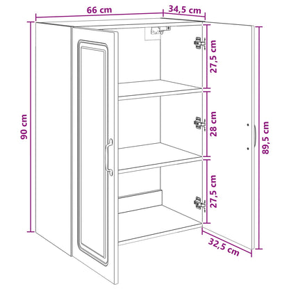 vidaXL Wall-Mounted Cabinet 66 x 34.5 x 90 cm Engineered Wood