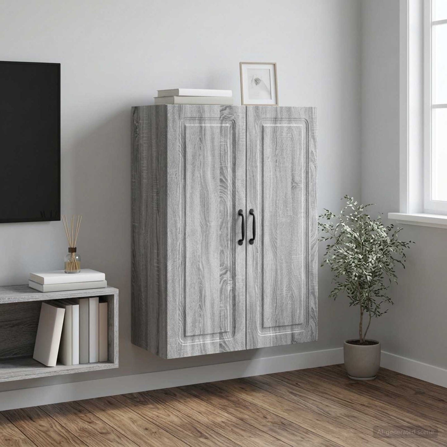 vidaXL Wall-Mounted Cabinet 66 x 34.5 x 90 cm Engineered Wood