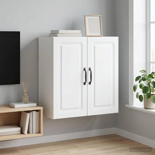 vidaXL Wall-Mounted Cabinet White 59 x 31 x 60 cm Engineered Wood