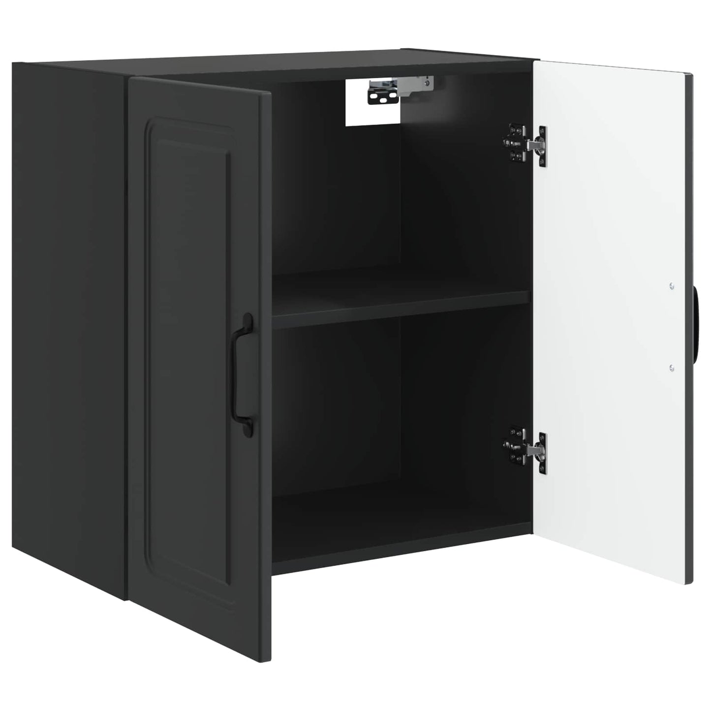 vidaXL Wall-Mounted Cabinet Black 59 x 31 x 60 cm Engineered Wood