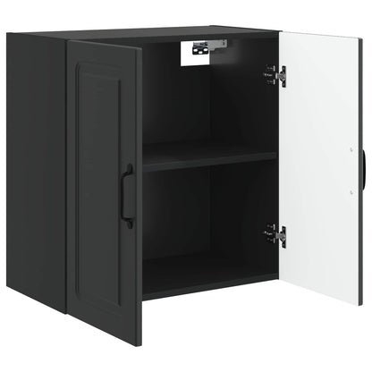 vidaXL Wall-Mounted Cabinet Black 59 x 31 x 60 cm Engineered Wood