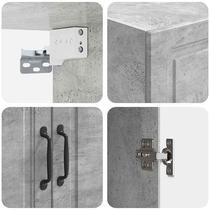 vidaXL Wall-Mounted Cabinet Concrete Grey 59 x 31 x 60 cm