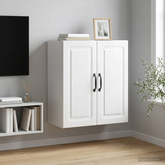vidaXL Wall-Mounted Cabinet High Gloss White 59 x 31 x 60 cm
