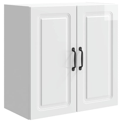 vidaXL Wall-Mounted Cabinet High Gloss White 59 x 31 x 60 cm