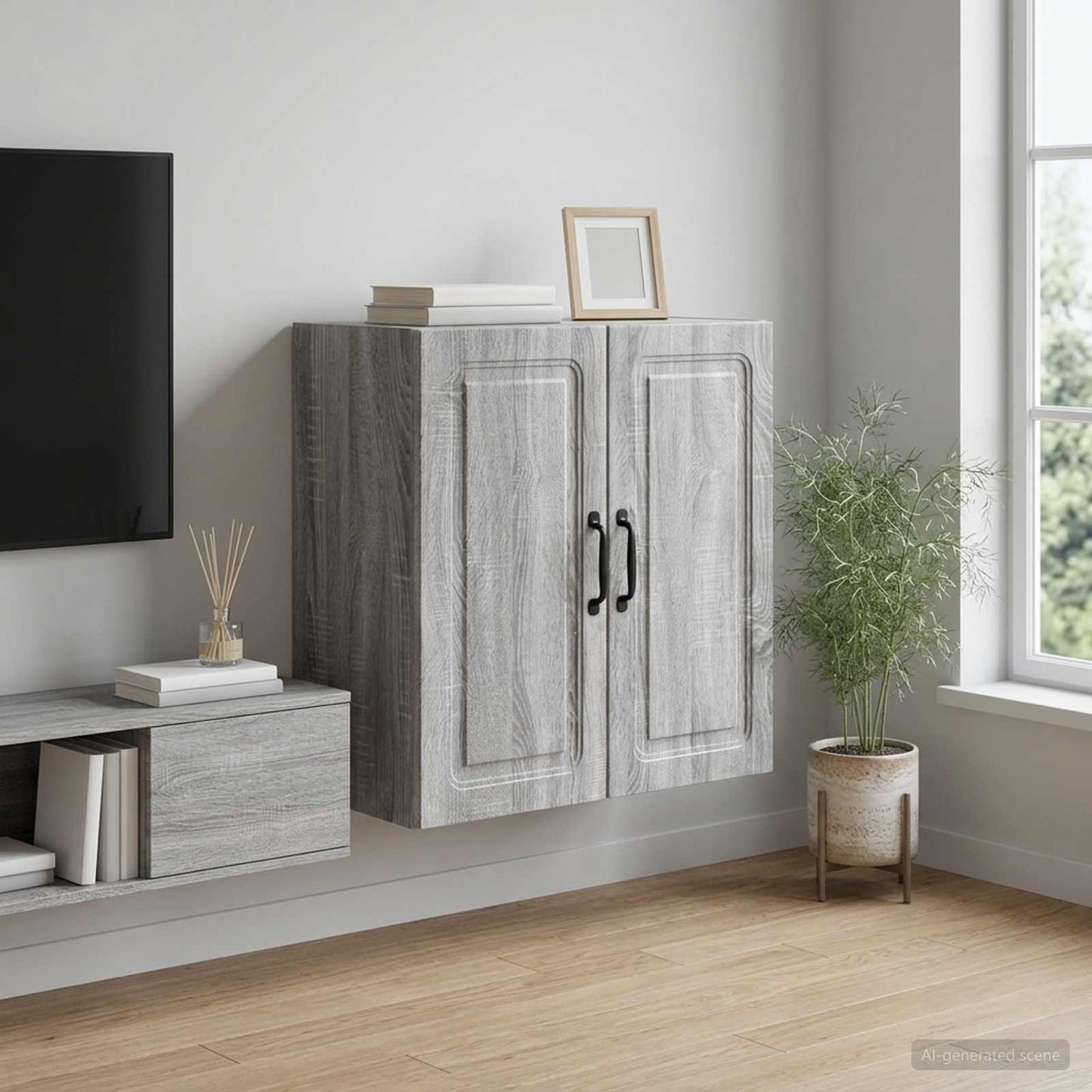 vidaXL Wall-Mounted Cabinet 59 x 31 x 60 cm Engineered Wood