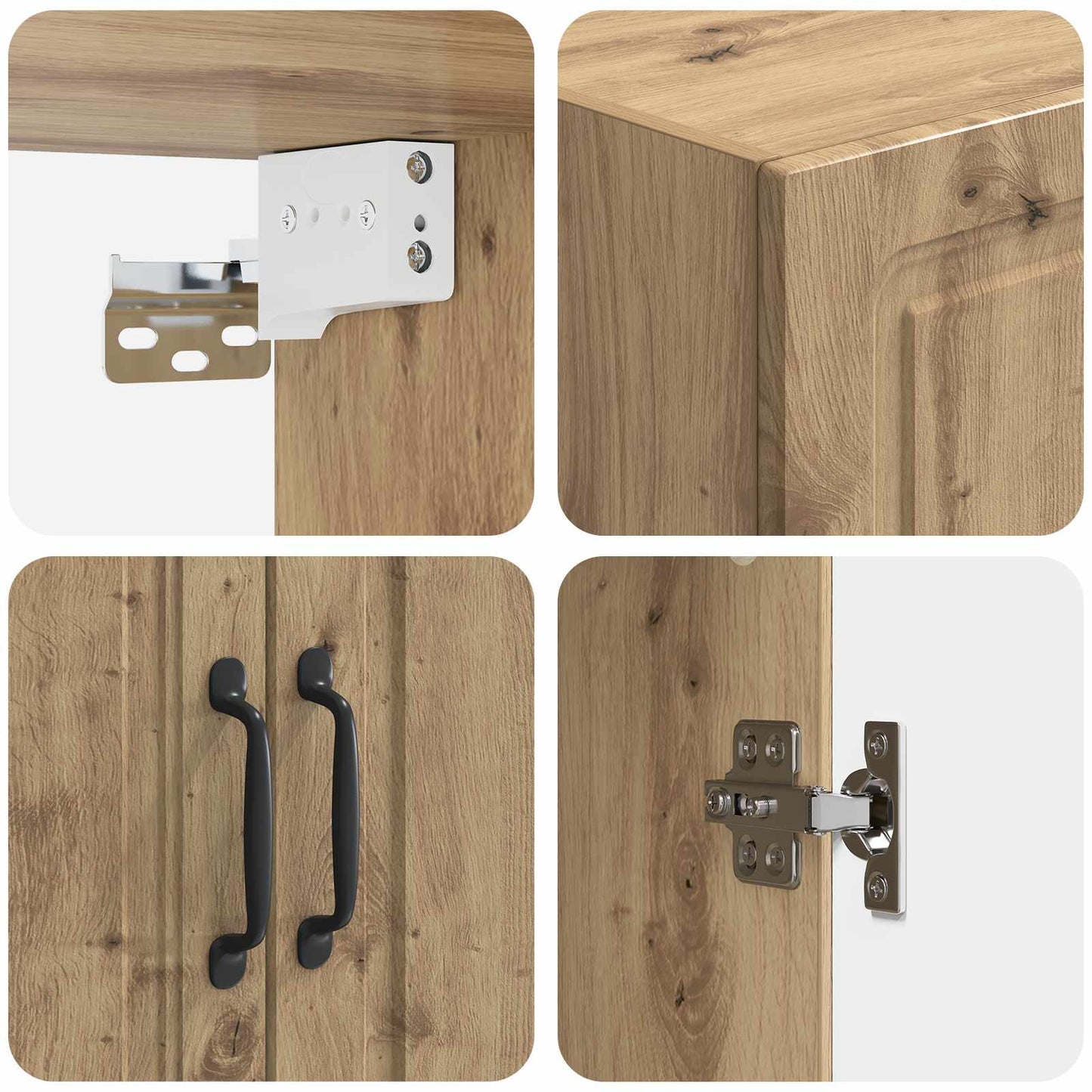 vidaXL Wall-Mounted Cabinet Artisan Oak 59 x 31 x 60 cm