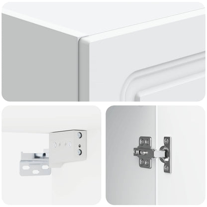 vidaXL Wall-Mounted Cabinet White 33 x 34.5 x 90 cm Engineered Wood