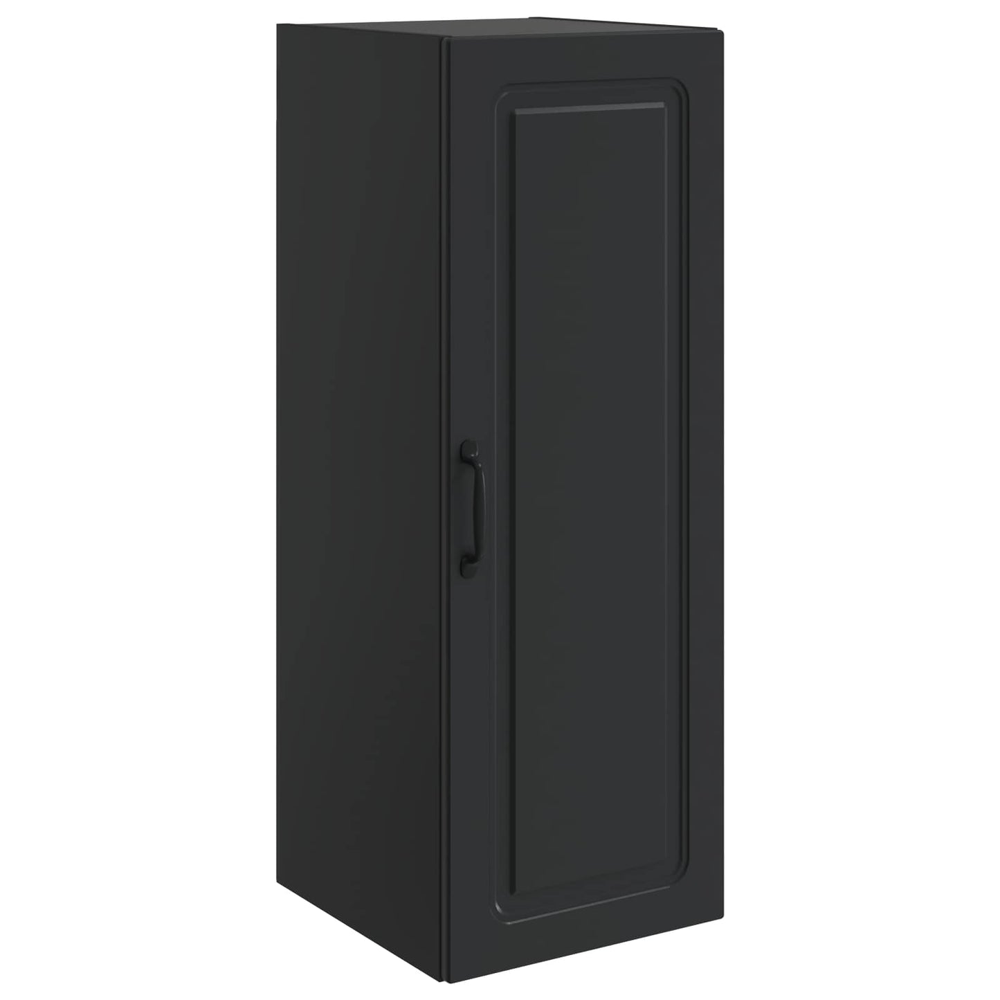 vidaXL Wall-Mounted Cabinet Black 33 x 34.5 x 90 cm Engineered Wood