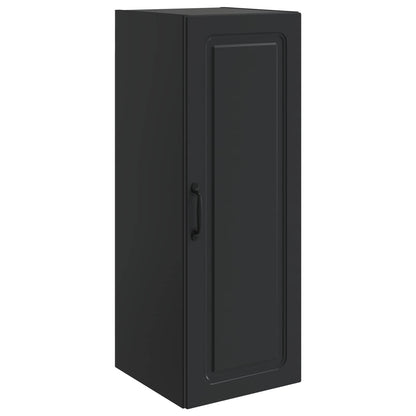 vidaXL Wall-Mounted Cabinet Black 33 x 34.5 x 90 cm Engineered Wood