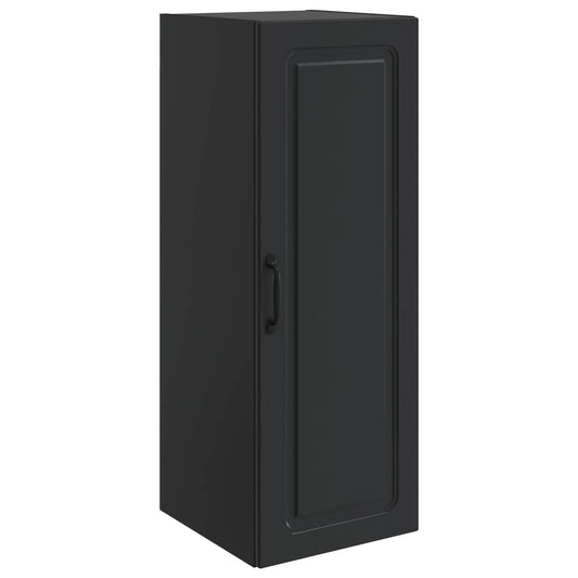 vidaXL Wall-Mounted Cabinet Black 33 x 34.5 x 90 cm Engineered Wood