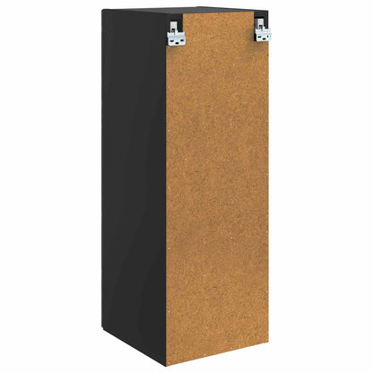 vidaXL Wall-Mounted Cabinet Black 33 x 34.5 x 90 cm Engineered Wood