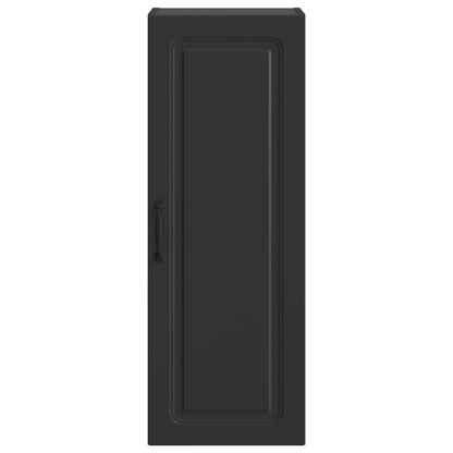 vidaXL Wall-Mounted Cabinet Black 33 x 34.5 x 90 cm Engineered Wood