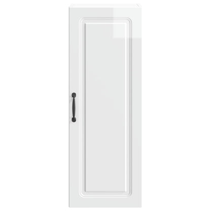 vidaXL Wall-Mounted Cabinet High Gloss White 33 x 34.5 x 90 cm