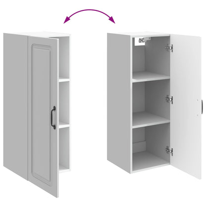 vidaXL Wall-Mounted Cabinet High Gloss White 33 x 34.5 x 90 cm