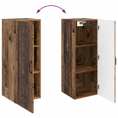 vidaXL Wall-Mounted Cabinet Old Wood 33 x 34.5 x 90 cm Engineered Wood
