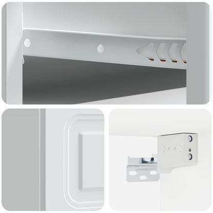 vidaXL Wall-Mounted Bedside Cabinet White 34.5 x 33 x 20 cm