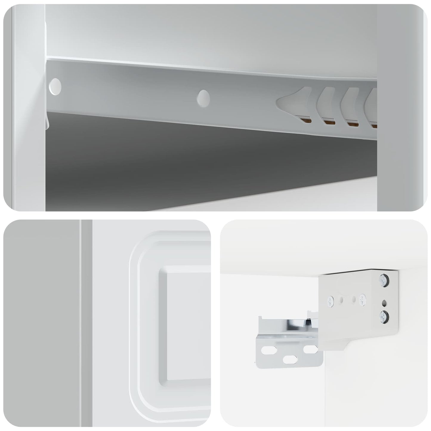 vidaXL Wall-Mounted Bedside Cabinet 2 pcs White 34.5 x 33 x 20 cm