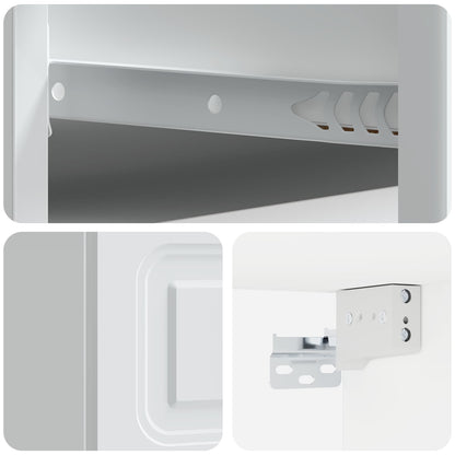 vidaXL Wall-Mounted Bedside Cabinet 2 pcs White 34.5 x 33 x 20 cm