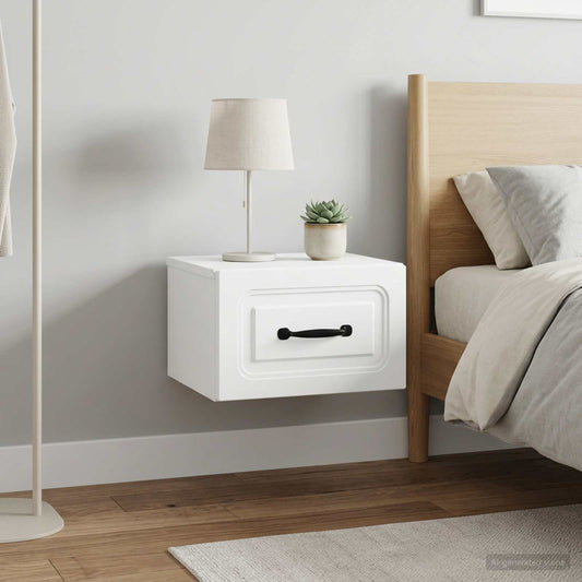 vidaXL Wall-Mounted Bedside Cabinet 2 pcs White 34.5 x 33 x 20 cm