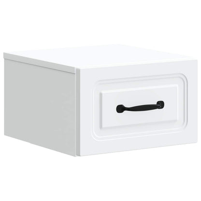 vidaXL Wall-Mounted Bedside Cabinet 2 pcs White 34.5 x 33 x 20 cm