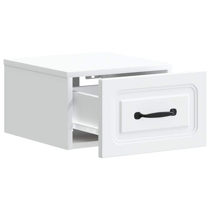 vidaXL Wall-Mounted Bedside Cabinet 2 pcs White 34.5 x 33 x 20 cm