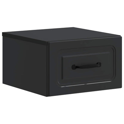 vidaXL Wall-Mounted Bedside Cabinet Black 34.5 x 33 x 20 cm