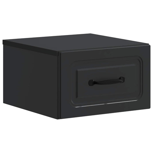 vidaXL Wall-Mounted Bedside Cabinet Black 34.5 x 33 x 20 cm