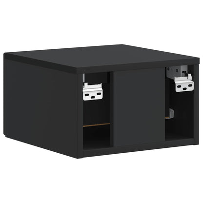 vidaXL Wall-Mounted Bedside Cabinet Black 34.5 x 33 x 20 cm