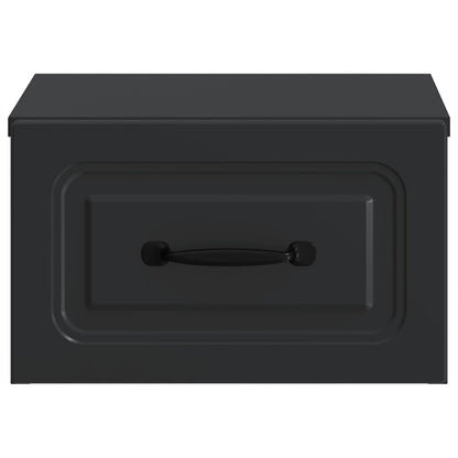 vidaXL Wall-Mounted Bedside Cabinet Black 34.5 x 33 x 20 cm