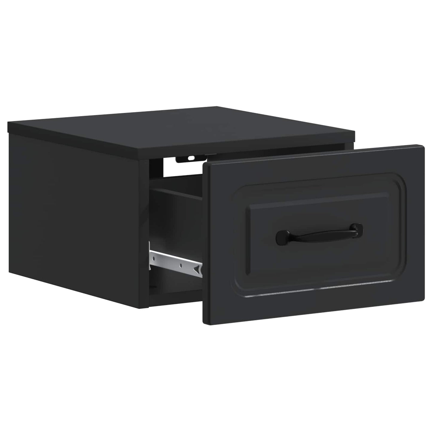 vidaXL Wall-Mounted Bedside Cabinet 2 pcs Black 34.5 x 33 x 20 cm