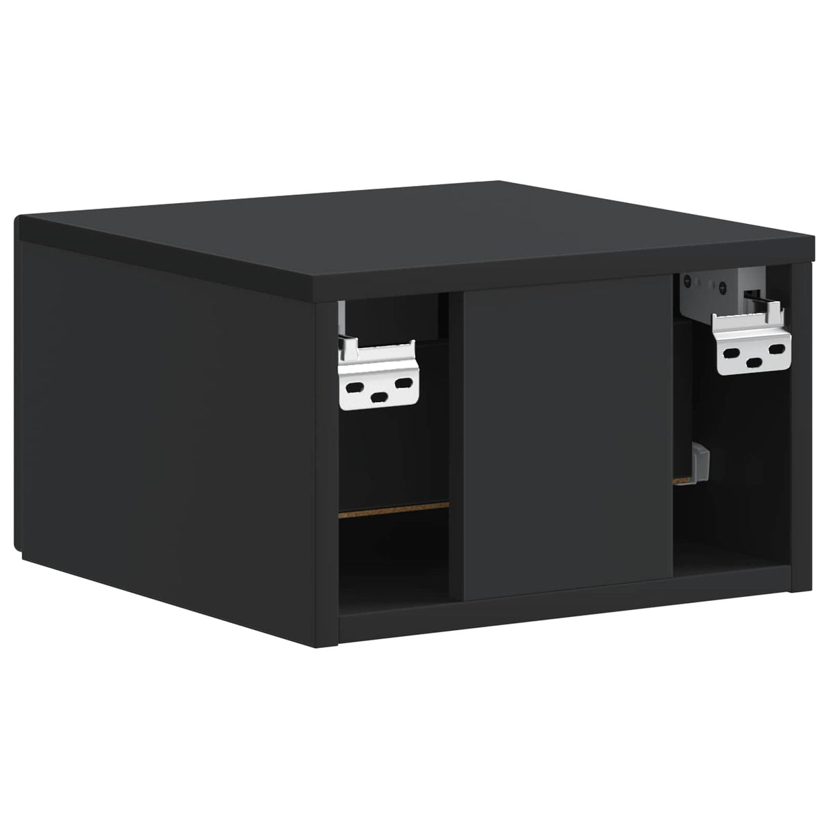 vidaXL Wall-Mounted Bedside Cabinet 2 pcs Black 34.5 x 33 x 20 cm