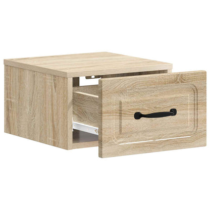 vidaXL Wall-Mounted Bedside Cabinet Sonoma Oak 34.5 x 33 x 20 cm