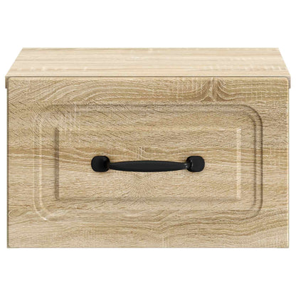 vidaXL Wall-Mounted Bedside Cabinet Sonoma Oak 34.5 x 33 x 20 cm