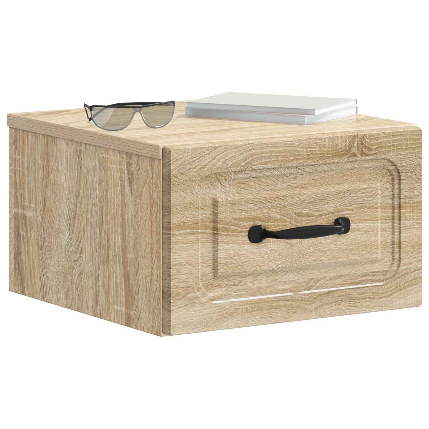 vidaXL Wall-Mounted Bedside Cabinet Sonoma Oak 34.5 x 33 x 20 cm