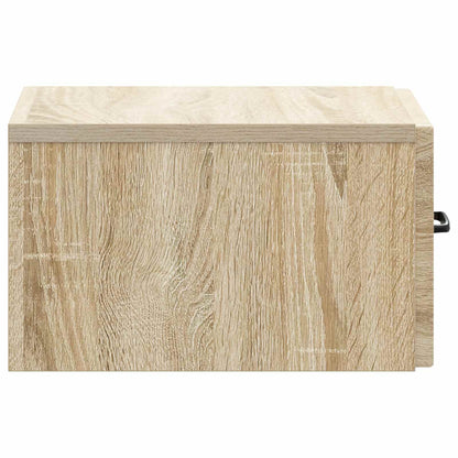 vidaXL Wall-Mounted Bedside Cabinet Sonoma Oak 34.5 x 33 x 20 cm