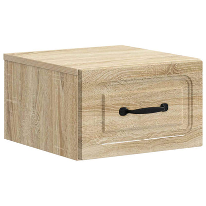 vidaXL Wall-Mounted Bedside Cabinet 2 pcs Sonoma Oak 34.5 x 33 x 20 cm