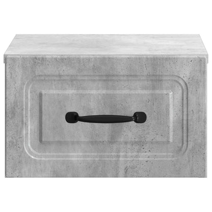 vidaXL Wall-Mounted Bedside Cabinet Concrete Grey 34.5 x 33 x 20 cm