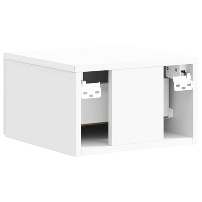 vidaXL Wall-Mounted Bedside Cabinet High Gloss White 34.5 x 33 x 20 cm