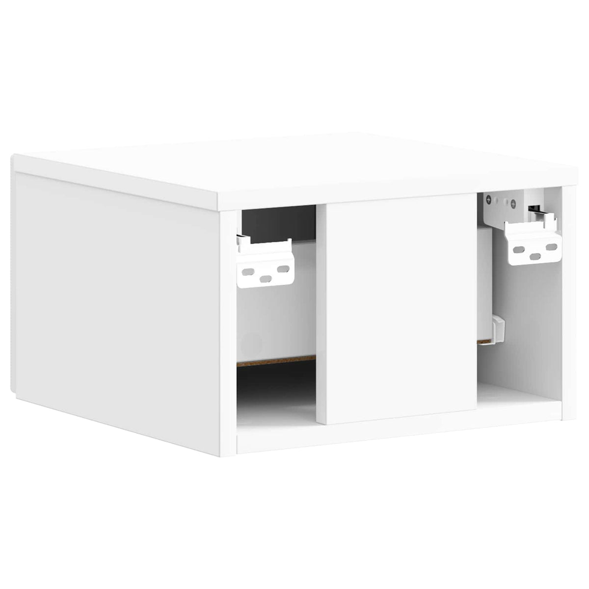 vidaXL Wall-Mounted Bedside Cabinet 2 pcs High Gloss White