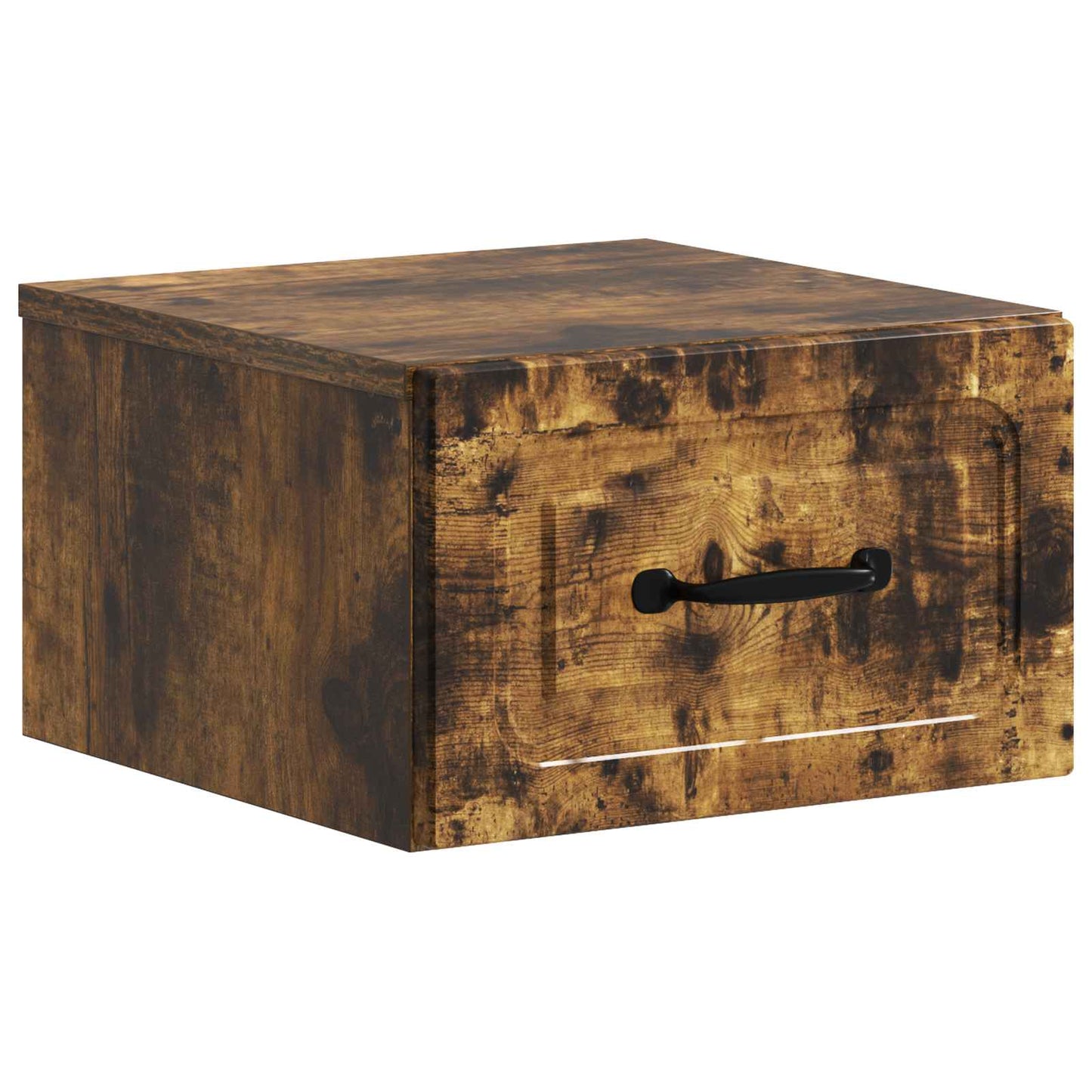 vidaXL Wall-Mounted Bedside Cabinet Smoked Oak 34.5 x 33 x 20 cm