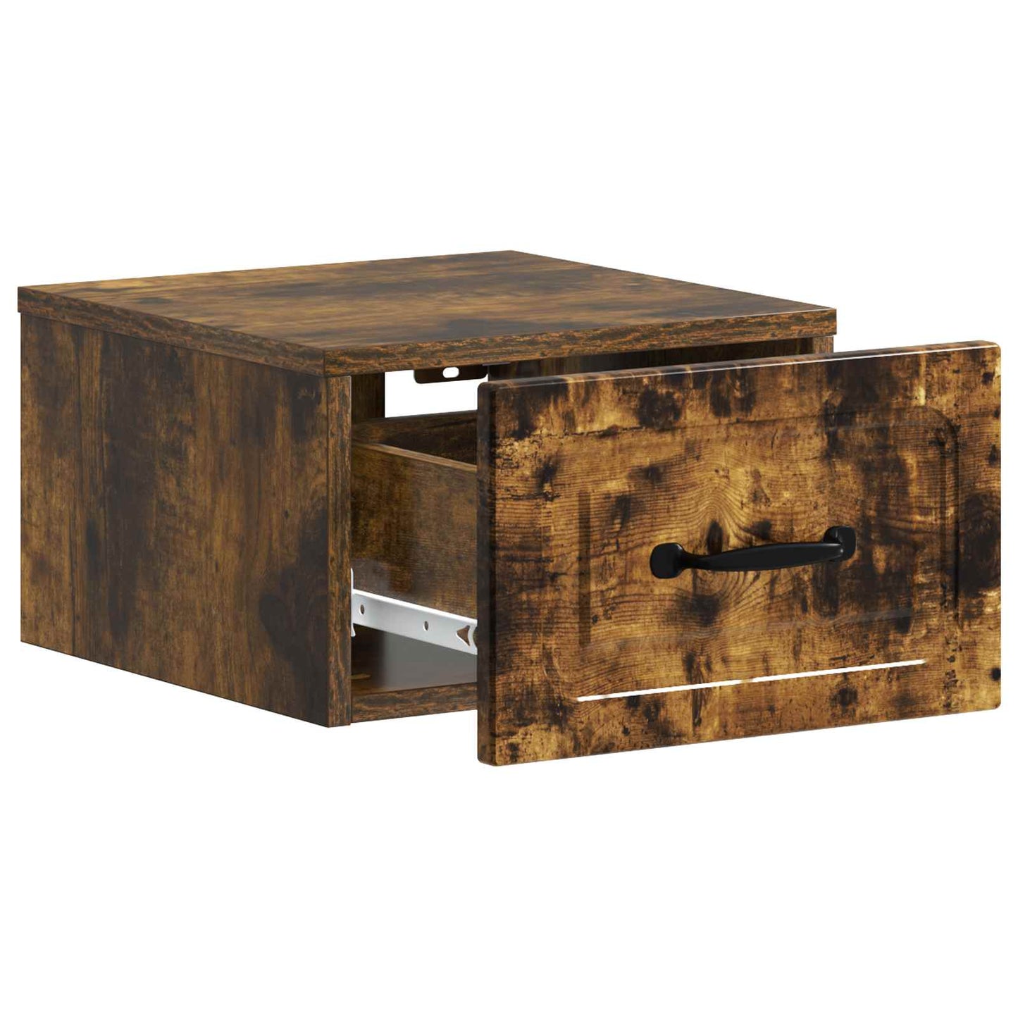 vidaXL Wall-Mounted Bedside Cabinet Smoked Oak 34.5 x 33 x 20 cm