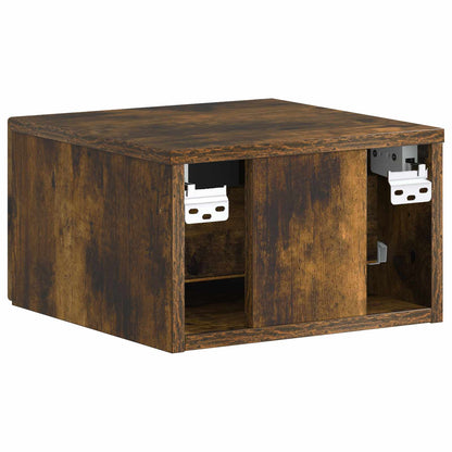 vidaXL Wall-Mounted Bedside Cabinet Smoked Oak 34.5 x 33 x 20 cm