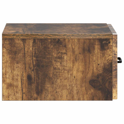 vidaXL Wall-Mounted Bedside Cabinet Smoked Oak 34.5 x 33 x 20 cm