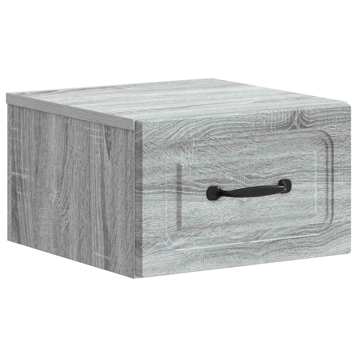 vidaXL Wall-Mounted Bedside Cabinet Grey Sonoma 34.5 x 33 x 20 cm