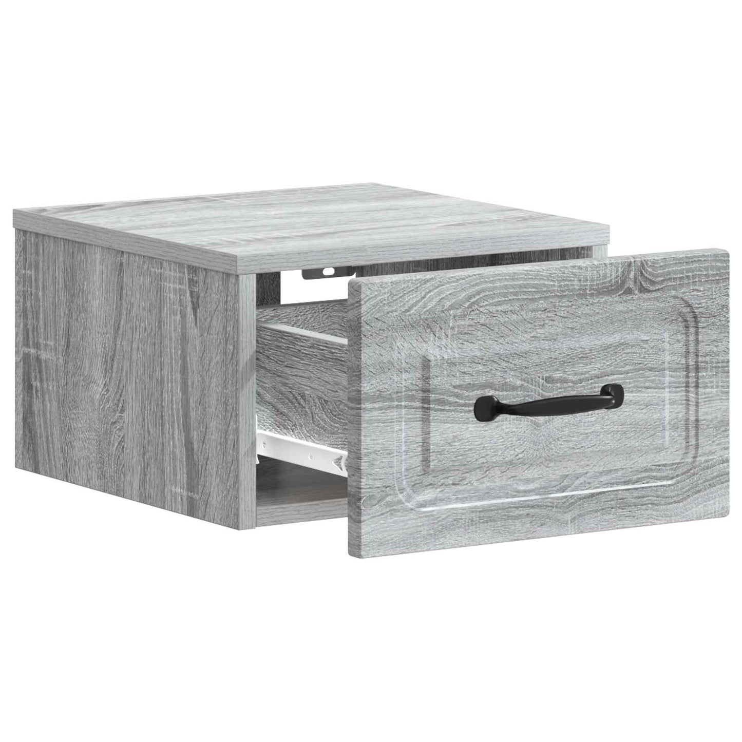 vidaXL Wall-Mounted Bedside Cabinet Grey Sonoma 34.5 x 33 x 20 cm